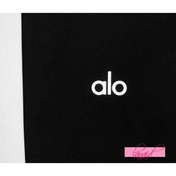 Alo High-Waist Airlift Leggings Black Hi-Rise Waisted Tights Full-Length Pants - Picture 7 of 9